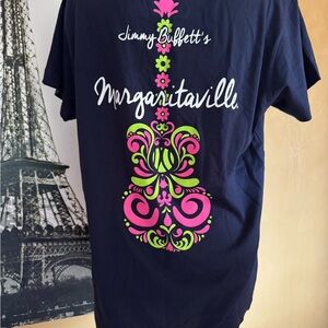 Jimmy Buffet Margaritaville Floral Graphic Tee in Blue